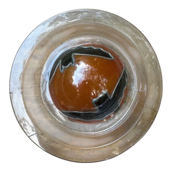 L'Image Painted Halloween Light Bulb w/Bat Design Orange Black Spooky Decor NOS - Picture 6 of 7